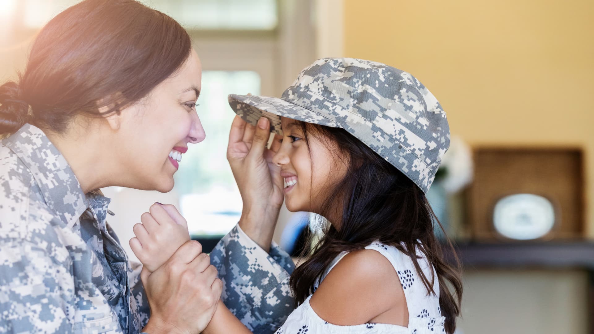 Military Mom and Daughter