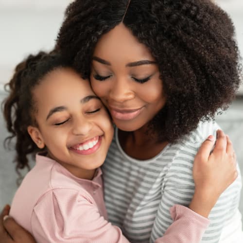 Mom with daughter